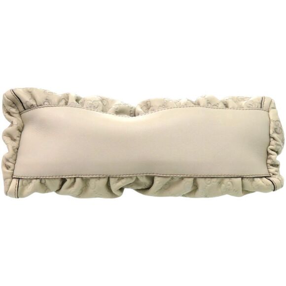 Gucci One Shoulder Bag Guccissima Abbey 190525 Leather Ivory Gold Hardware - Picture 4 of 10